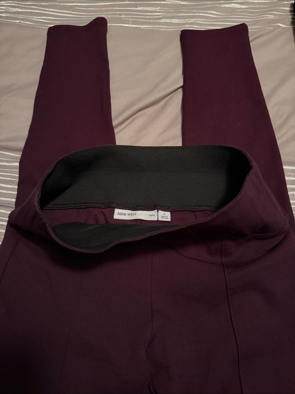 Nine West Plum Ponte Skinny Pants